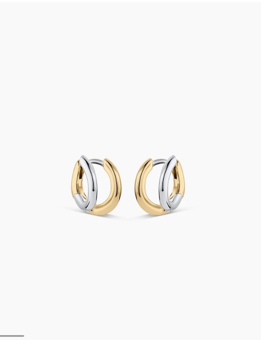 Gorjana Tanner two tone Huggies